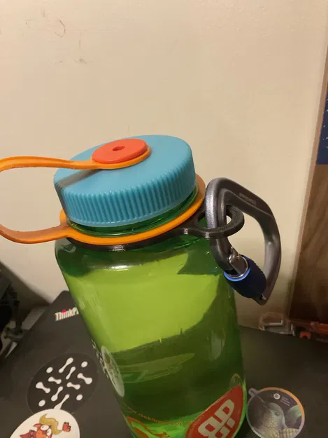 Móc Carabiner Kèm Khoen Cho Bình Nước Nalgene (STL, STEP, GCODE) - Image 1