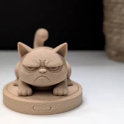 Mèo Gằn Mặt Trên Xe Roomba