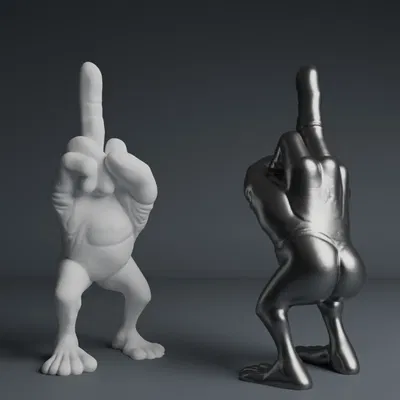 Mẫu Ngồi và Đi Tè Dầm Ngón Giữa