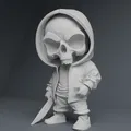 Chàng Trai Cool Ngầu Skull Áo Hoodie Kèm Dao và Phiên Bản Keychain! - Thumbnail 2