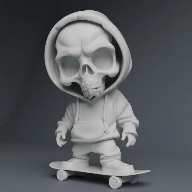 Chàng Trai Đầu Lâu Ngầu Trên Ván Trượt Có Móc Khóa! - Image 2