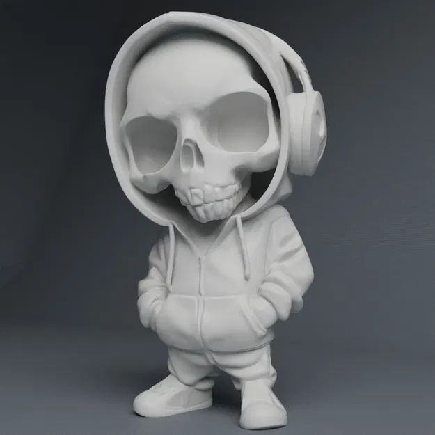 Cool Skull Hoody Boy có tai nghe và phiên bản móc khóa! - Image 2