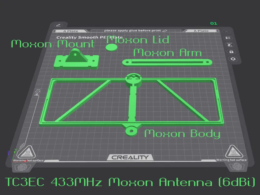 Ăng-ten TC3EC 433MHz Moxon - Thiết kế bởi TA3NT - Image 1