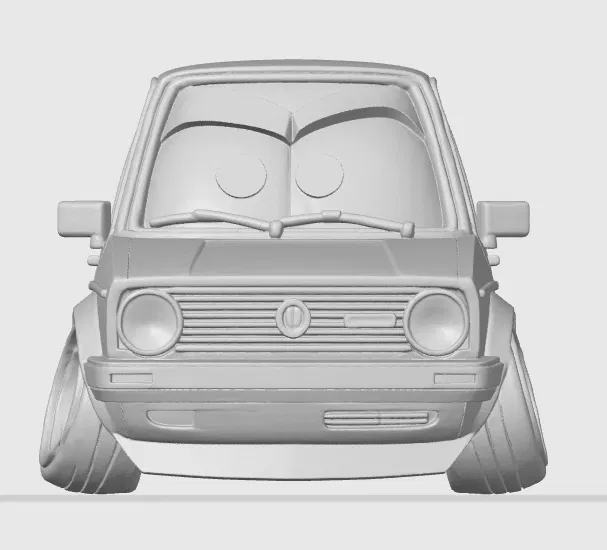 Xe Hatchback Cổ Điển Phong Cách Hoạt Hình - Image 7