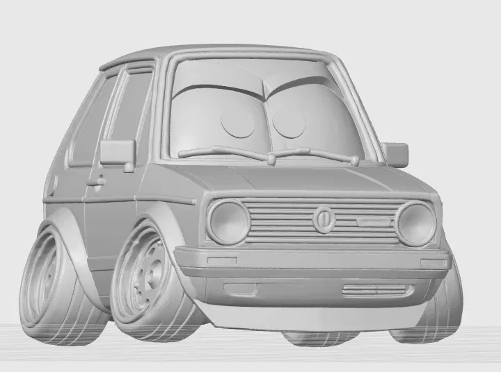 Xe Hatchback Cổ Điển Phong Cách Hoạt Hình - Image 8