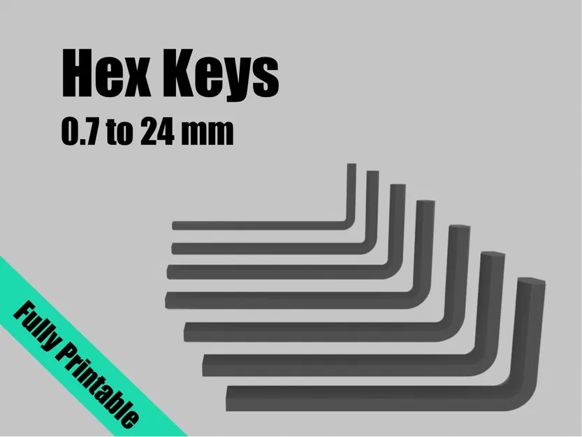 Bộ Lục Giác In 3D Hoàn Toàn (Cờ Lê Lục Giác) – 0.7 đến 24 mm – DIN ISO 2936 - Image 1