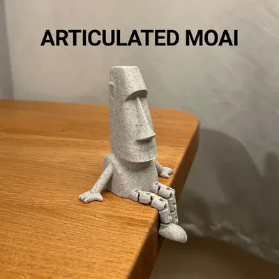Moai Khớp Nối 3D - Tượng Biểu Tượng Đảo Phục Sinh Biết Tạo Dáng