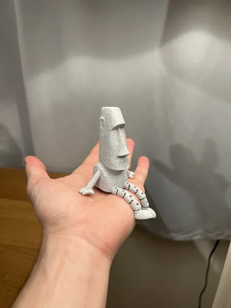 Moai Khớp Nối 3D - Tượng Biểu Tượng Đảo Phục Sinh Biết Tạo Dáng - Image 2