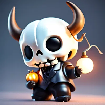 Quỷ Halloween với bí ngô