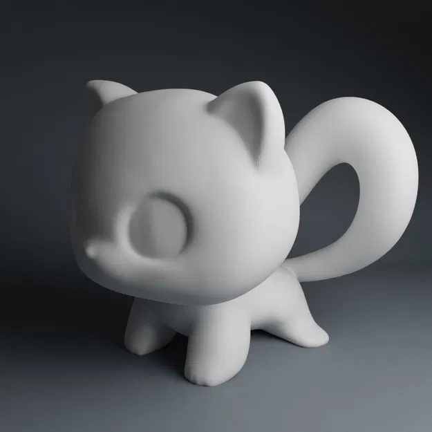 Mèo Cách Điệu Dễ Thương Đuôi Dài - Image 1