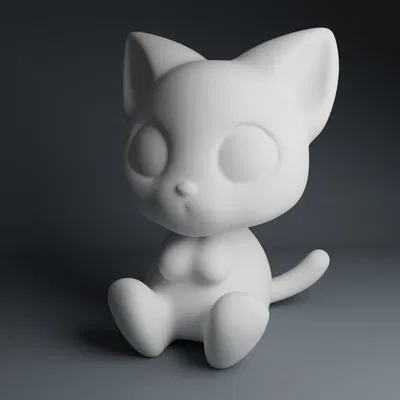 Mèo Ngồi Cách Điệu Siêu Dễ Thương