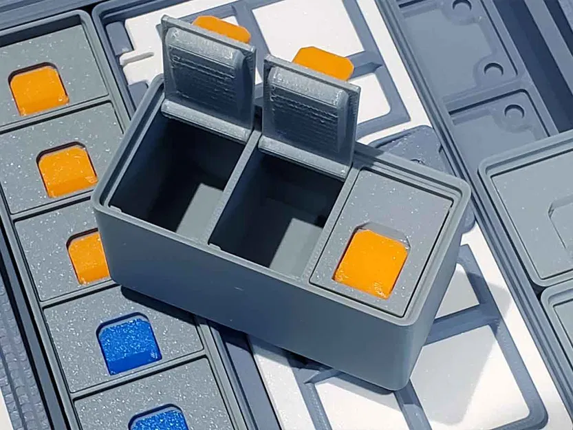 Hộp đựng Gridfinity 1xY có ngăn chia và nắp có tab V2.1 (Cao 3U, 6U, 9U) - Image 1