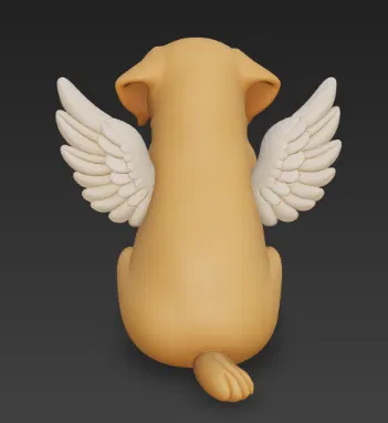 Cún Thiên Thần Có Cánh - Mô Hình 3D - Image 3