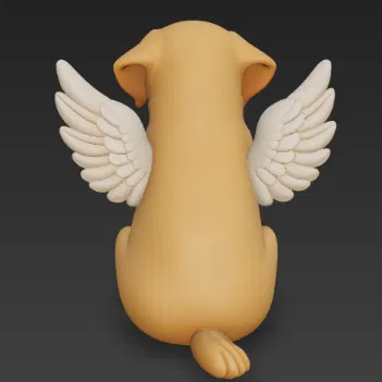 Cún Thiên Thần Có Cánh - Mô Hình 3D
