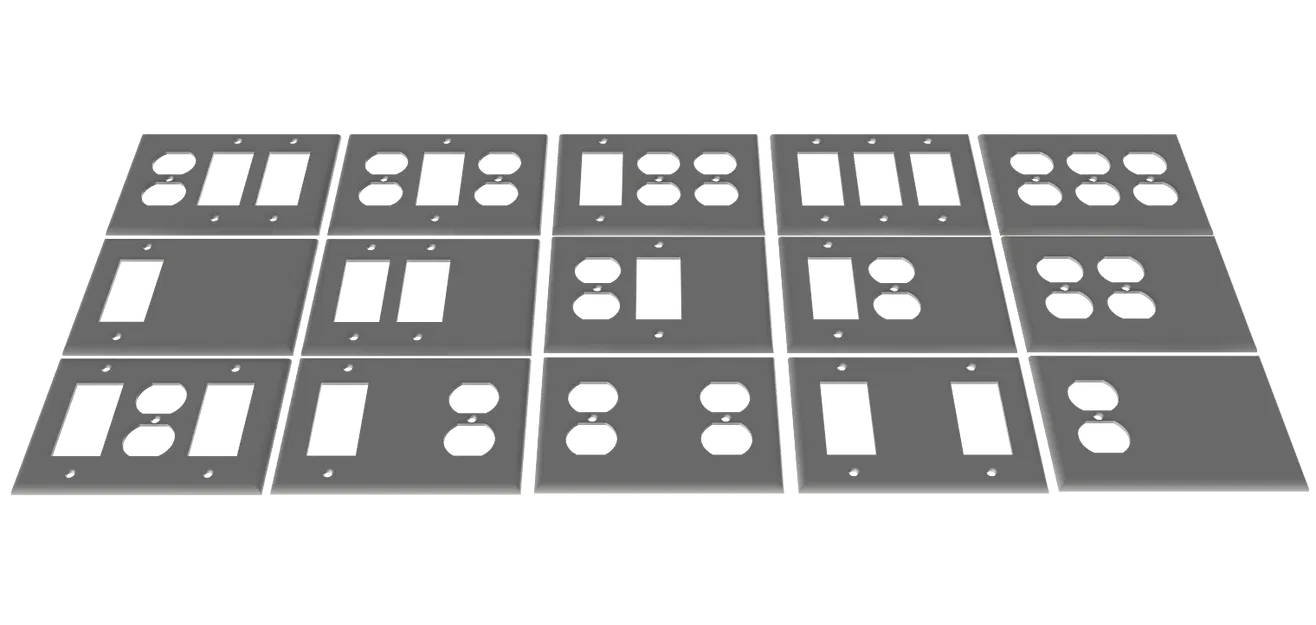 DecoEdge: Nắp Ốp Tường Ổ Cắm – Vỏ 1, 2 và 3 Modul - Image 7