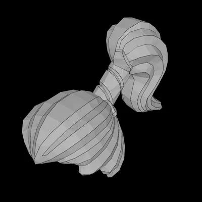 Tóc Lego (65425.dat) Kiểu Búi Cao Phía Sau Với Họa Tiết Quấn