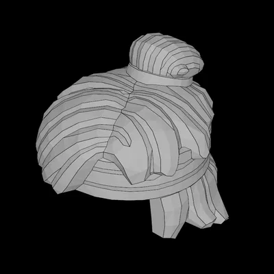 Tóc Lego Tương Thích (25750.dat) Kiểu Tóc Búi Cao Giữa, Có Băng Đô và Họa Tiết Dây Buộc