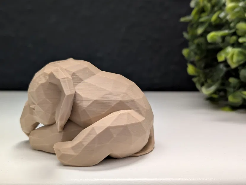 Mô Hình Voi Ngủ Phong Cách Low Poly - Image 8