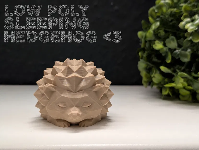 Mô Hình Nhím Ngủ Tý Hon Low Poly - Image 1