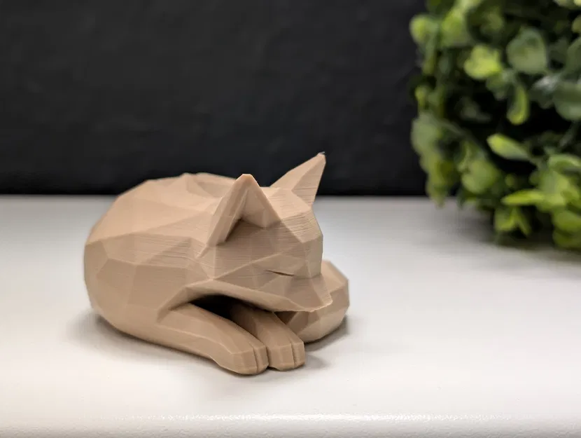 Cáo Ngủ Phong Cách Low Poly - Image 3