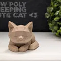 Mèo Ngủ Phong Cách Low Poly - Thumbnail 1