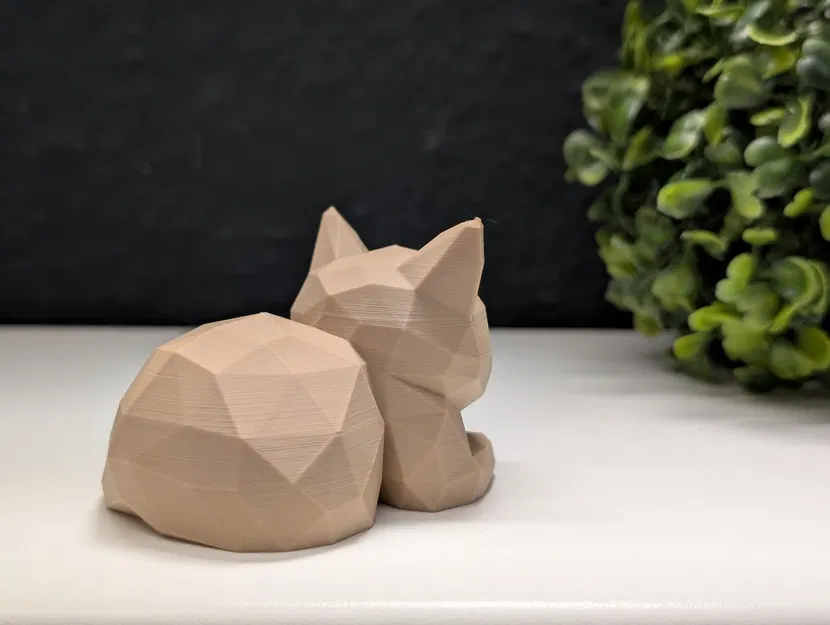 Mèo Ngủ Phong Cách Low Poly - Image 5