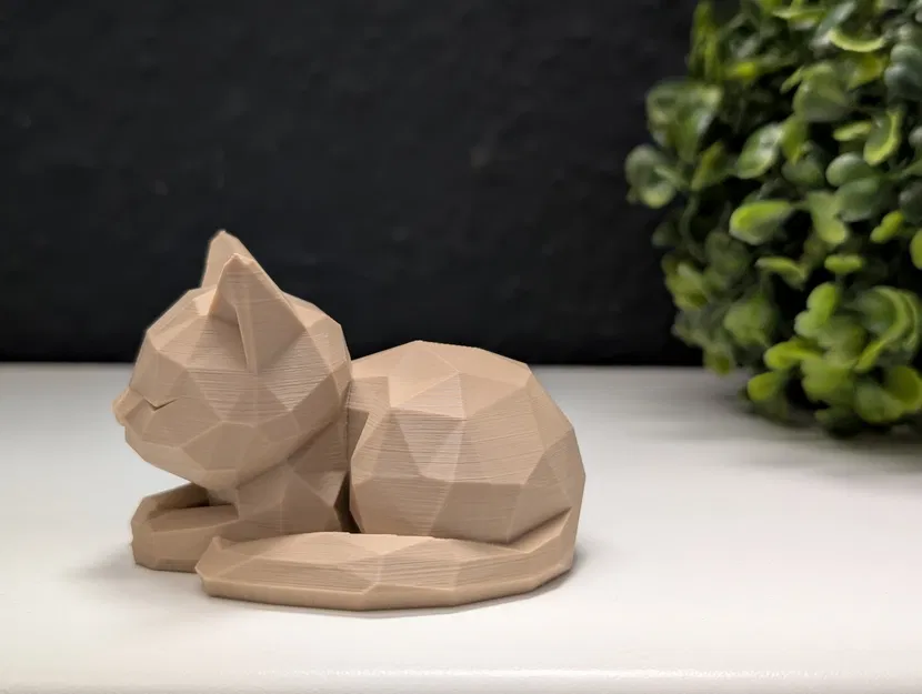 Mèo Ngủ Phong Cách Low Poly - Image 8