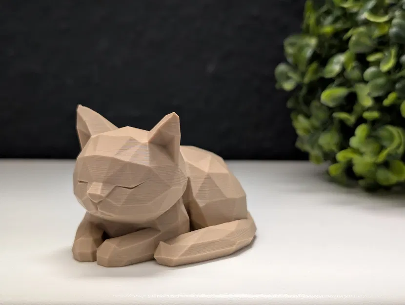 Mèo Ngủ Phong Cách Low Poly - Image 9