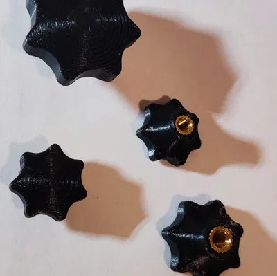 Nút Vặn Sao (Star Knob) Chèn Nhiệt M4, M5, M6, M8