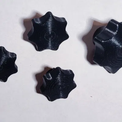 Nút Vặn Sao (Star Knob) Chèn Nhiệt M4, M5, M6, M8