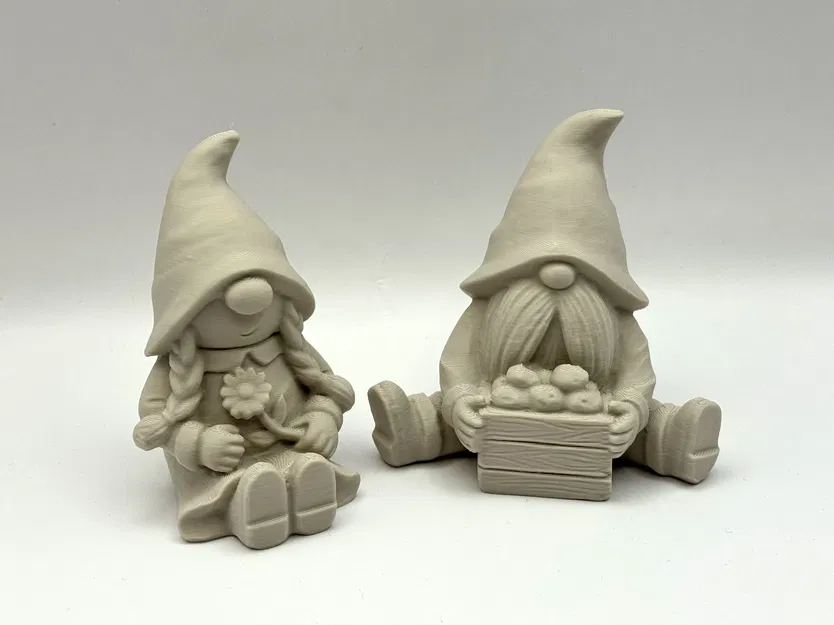 Bộ Gnome Ngồi Dễ Thương - Mô Hình In 3D - Image 1
