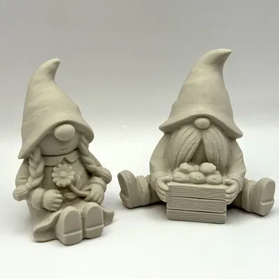 Bộ Gnome Ngồi Dễ Thương - Mô Hình In 3D