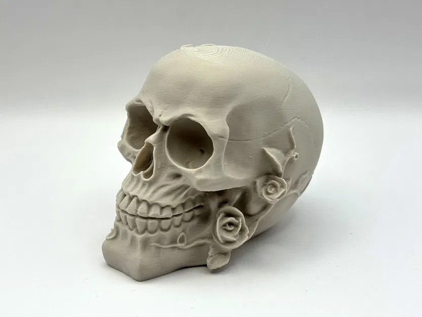 Hoa Tử Thần – Đầu Lâu Trang Trí với Hoa Hồng - Image 2