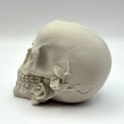 Hoa Tử Thần – Đầu Lâu Trang Trí với Hoa Hồng