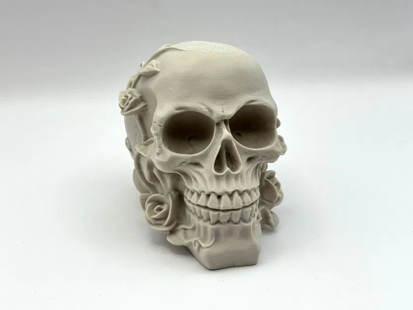 Hoa Tử Thần – Đầu Lâu Trang Trí với Hoa Hồng - Image 4