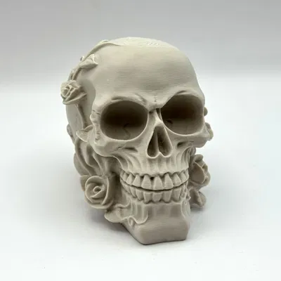 Hoa Tử Thần – Đầu Lâu Trang Trí với Hoa Hồng