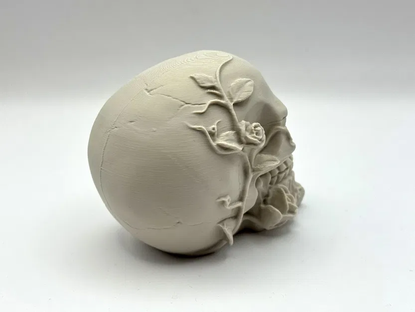 Hoa Tử Thần – Đầu Lâu Trang Trí với Hoa Hồng - Image 5