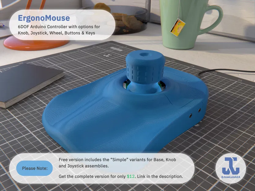 ErgonoMouse [Phiên bản Miễn phí] - Bộ điều khiển 6DOF với Bánh xe, Nút bấm & Phím - Image 1