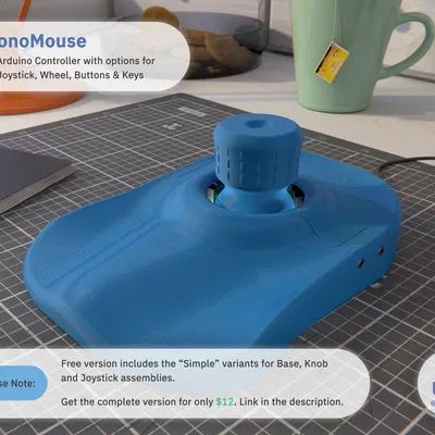 ErgonoMouse [Phiên bản Miễn phí] - Bộ điều khiển 6DOF với Bánh xe, Nút bấm & Phím