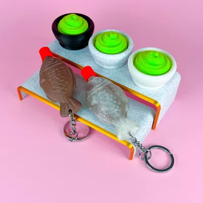 Clicker Wasabi, Móc Khóa Clicky Đồ Chơi Giảm Căng Thẳng Cho Bộ Sưu Tập Sushi Của Bạn