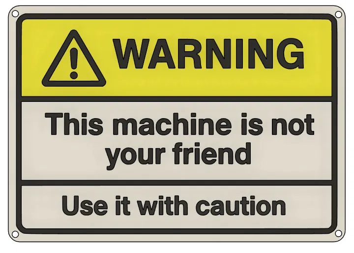 Biển cảnh báo an toàn máy - Image 1