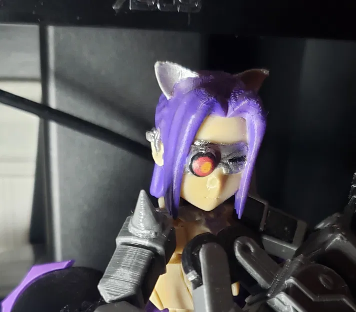 Đầu Dummy 13 Anime Trống Kiểu Cyberpunk Có Bím Tóc và Kính Che Mặt - Image 2