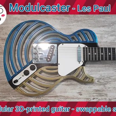 Modulcaster - Les Paul - Đàn guitar in 3D module với kiểu dáng thay thế được