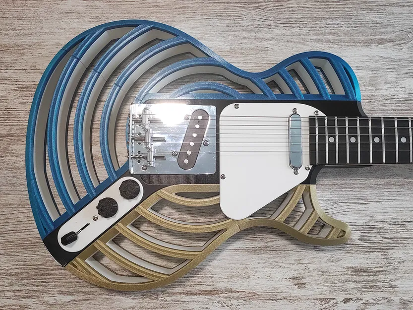 Modulcaster - Les Paul - Đàn guitar in 3D module với kiểu dáng thay thế được - Image 2