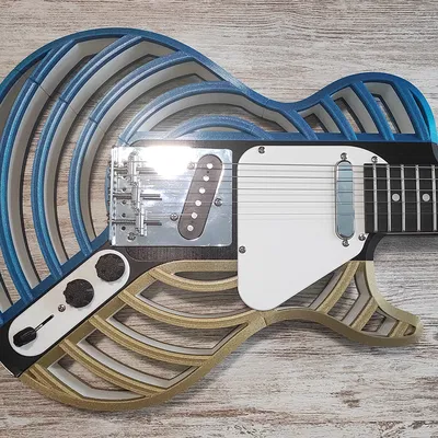 Modulcaster - Les Paul - Đàn guitar in 3D module với kiểu dáng thay thế được