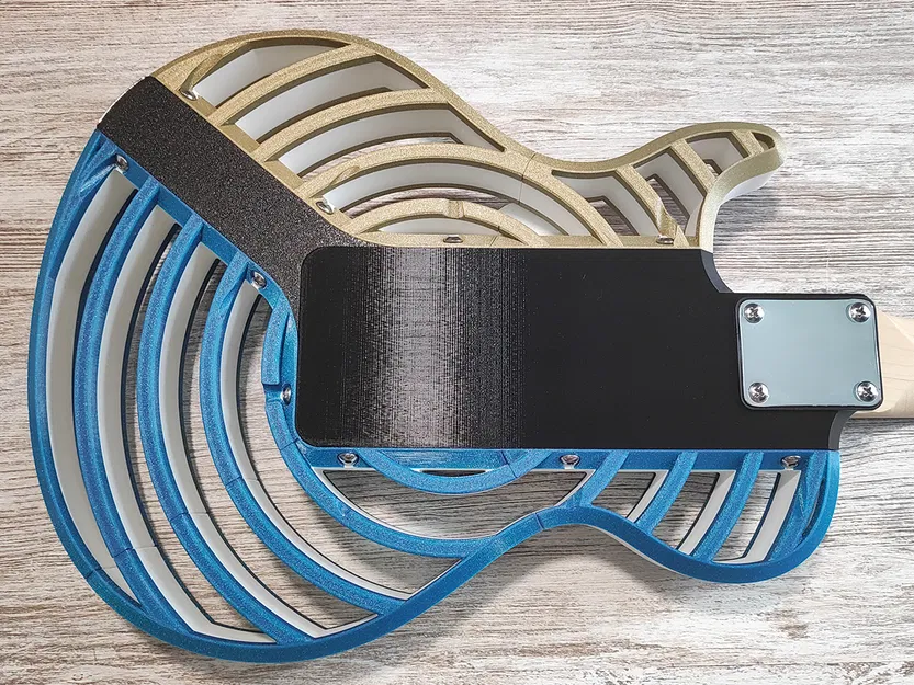 Modulcaster - Les Paul - Đàn guitar in 3D module với kiểu dáng thay thế được - Image 3