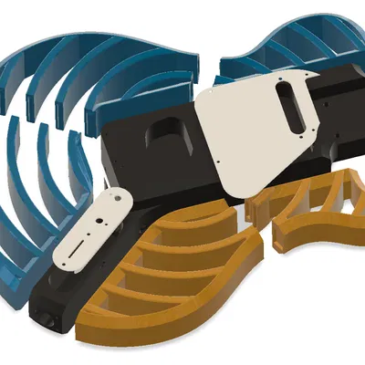 Modulcaster - Les Paul - Đàn guitar in 3D module với kiểu dáng thay thế được