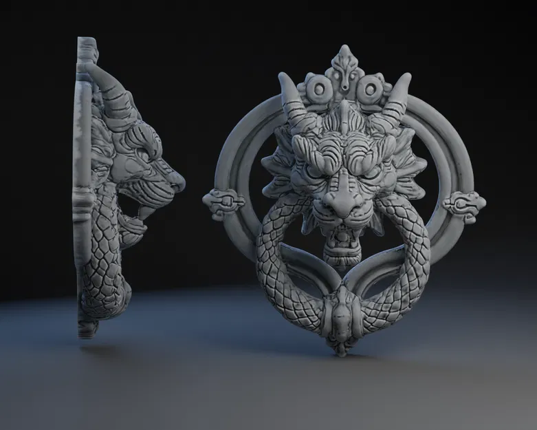 Chi tiết Cửa Khắc Rồng Phong Cách Gothic Trang Trí - Image 1