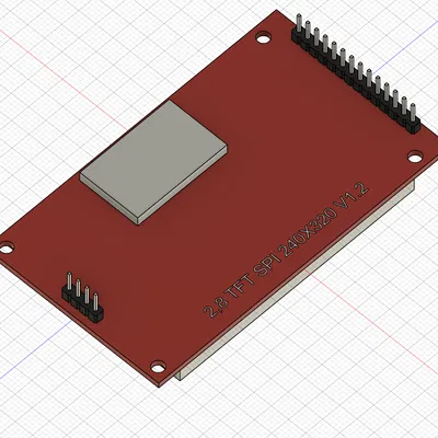 Mô hình 3D: Màn hình TFT SPI 2,8 inch 240x320 V1.2