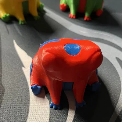 Ếch Fred - In 2 Màu Với 1 Đầu Đùn